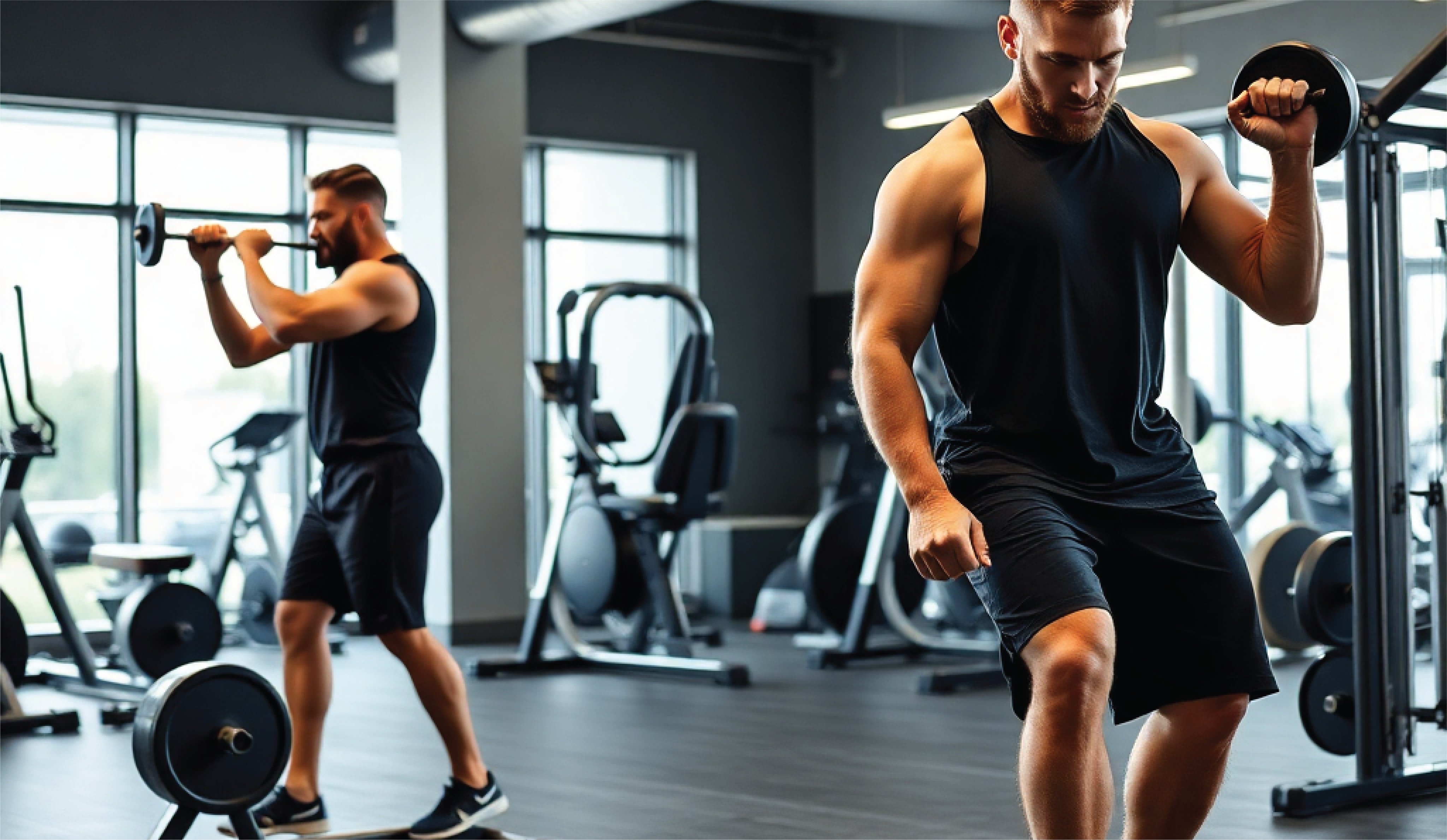 Members walking in gym